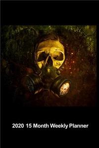 Plan On It 2020 Weekly Calendar Planner - Skull In Gas Mask