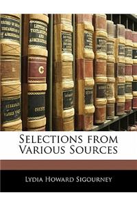 Selections from Various Sources