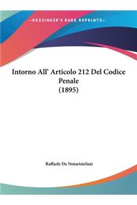 Intorno All' Articolo 212 del Codice Penale (1895)