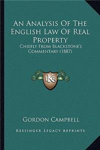 Analysis of the English Law of Real Property