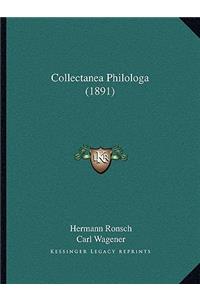 Collectanea Philologa (1891)