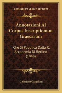 Annotazioni Al Corpus Inscriptionum Graecarum