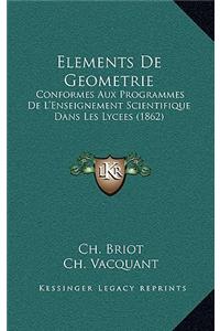 Elements De Geometrie