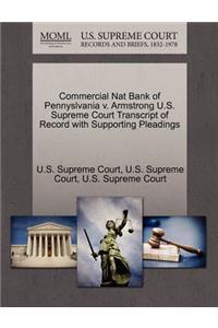 Commercial Nat Bank of Pennyslvania V. Armstrong U.S. Supreme Court Transcript of Record with Supporting Pleadings