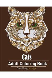 Cats: Adult Coloring Book: : Stress Relieving Cat Designs