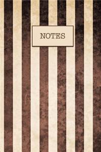 Brown Stripes Notes Journal