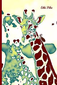 Ethi Pike - Colorful Giraffe Notebook / Extended Lines / Soft Matte Cover