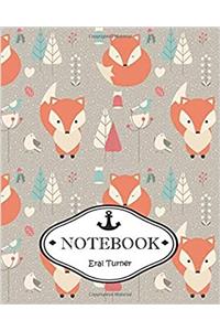 Notebook Fox Pattern