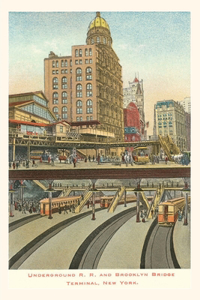 Vintage Journal Underground RR and Brooklyn Bridge Terminal, New York City