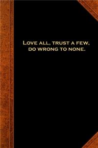 2020 Daily Planner Shakespeare Quote Love Trust 388 Pages