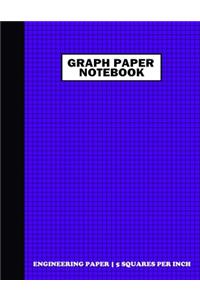 Graph Paper Notebook. Engineering Paper-5 Squares Per Inch