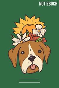 Notizbuch Liniert Hunde Blume
