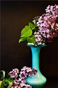 Lilac Flowers in a Blue Vase Journal