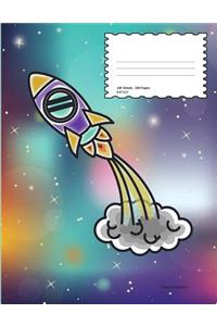 Space Rocket: School Supplies Composition Book for Kids