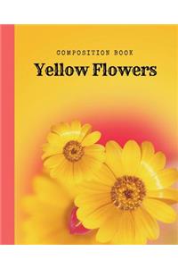 Composition Book Yellow Flowers