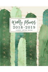 Weekly Planner 2018 - 2019, 16 Month Sept 2018 - Dec 2019