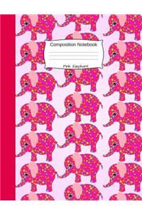 Pink Elephant Composition Notebook