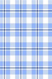 2019 Daily Planner Blue White Plaid Tartan 384 Pages