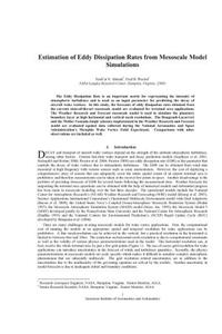 Estimation of Eddy Dissipation Rates from Mesoscale Model Simulations