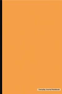 Everyday Journal Notebook - Blank Unlined (Orange Cover)