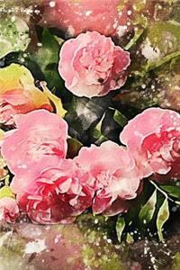 Watercolor of a Pink Rose Bouquet Journal