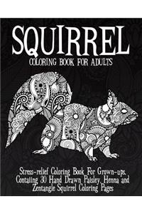 Squirrel Coloring Book For Adults