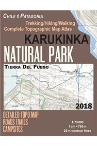 Karukinka Natural Park Tierra Del Fuego Detailed Topo Map Roads Trails Campsites Trekking/Hiking/Walking Complete Topographic Map Atlas Chile Patagonia 1