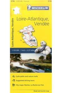 Loire-Atlantique, Vendee - Michelin Local Map 316