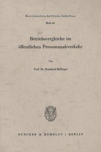 Betriebsvergleiche Im Offentlichen Personennahverkehr