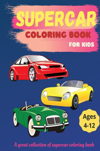 Supercar Coloring Book For Kids 4+
