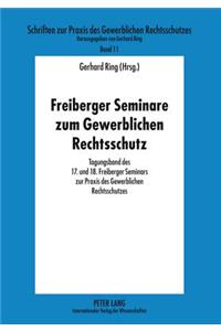 Freiberger Seminare Zum Gewerblichen Rechtsschutz