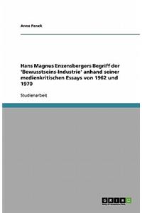 Hans Magnus Enzensbergers Begriff der 'Bewusstseins-Industrie' anhand seiner medienkritischen Essays von 1962 und 1970