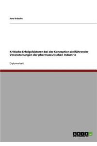 Kritische Erfolgsfaktoren bei der Konzeption zielführender Veranstaltungen der pharmazeutischen Industrie