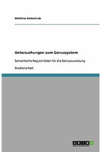 Untersuchungen Zum Genussystem