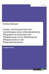 Analyse und Interpretation der Auswirkungen eines teilstandardisierten Pflegeplans als Instrument der Pflegeplanung auf die Abbildung des Pflegeprozesses in der Pflegedokumentation