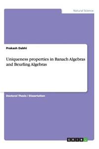 Uniqueness properties in Banach Algebras and Beurling Algebras