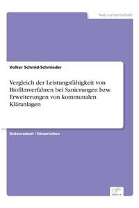 Vergleich der Leistungsfähigkeit von Biofilmverfahren bei Sanierungen bzw. Erweiterungen von kommunalen Kläranlagen