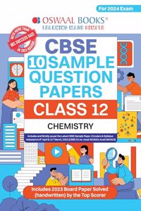 Oswaal CBSE Sample Question Papers Class 12 Chemistry Book (For Board Exams 2024) | 2023-24