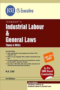 Industrial Labour & General Laws-Theory & MCQs (CS-Executive)-(June 2018 Exams)