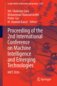 Proceeding of the 2nd International Conference on Machine Intelligence and Emerging Technologies