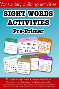 Sight Words Pre-primer vocabulary building activities