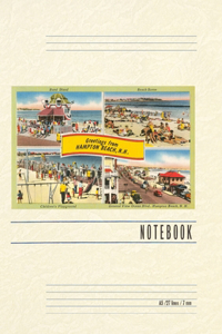Vintage Lined Notebook Greetings from Hampton Beach