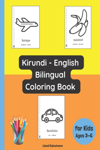 Kirundi - English Bilingual Coloring Book for Kids Ages 3 - 6