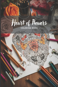 Heart of Flowers - Anti-Stress Coloring Book for Adults