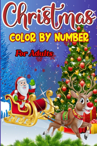 Christmas Color By Number For Adults: Coloring by number book for kids ages 3-8. Fun with numbers, shapes, colors, and animals. (Vol 2)