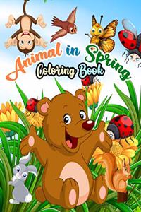 Animal in Spring Coloring Book