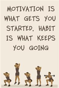 Motivation Is What Gets You Started. Habit Is What Keeps You Going