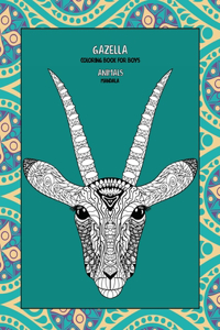 Mandala Coloring Book for Boys - Animals - Gazella