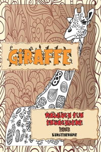 Malbuch für Erwachsene - Kunsttherapie - Tiere - Giraffe