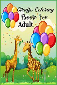 Giraffe Coloring Book For Adult